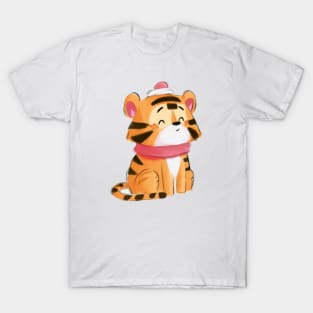 Cute Tiger Drawing T-Shirt